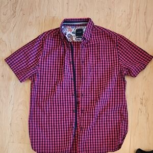 Cactus Red and Blue Plaid Casual Shirt